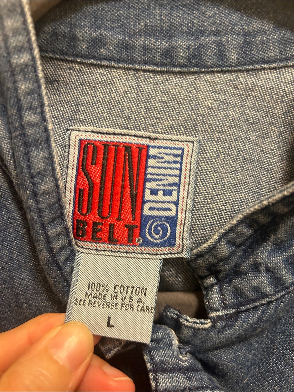Vintage Denim silvered Button-Up Jacket - Picture 2 of 4